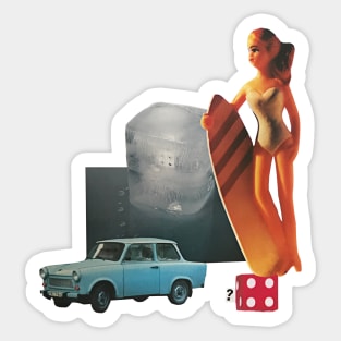 Surf doll Sticker